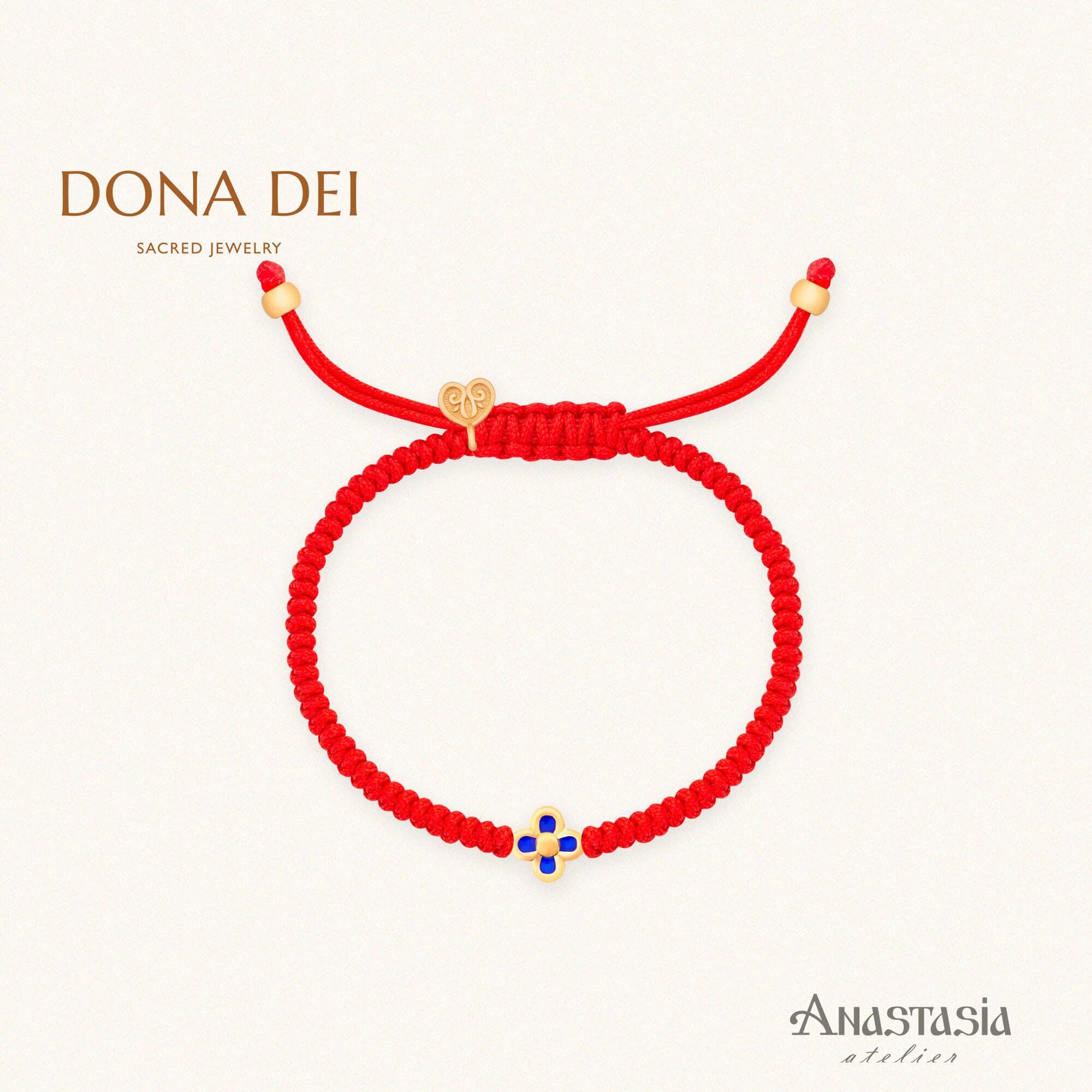 Red String Bracelet EQUAL SIDED CROSS